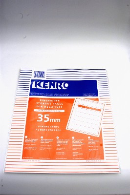 KENRO 35mm (clear print through) STORAGE NEGATIVE PAGES 25 SHEETS NEW