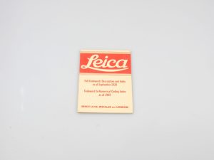 LEICA CODEWORD DESCRIPTION INDEX**