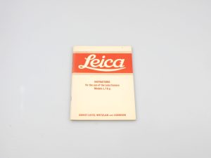 LEICA INSTRUCTIONS FOR MODELS C, F & G**